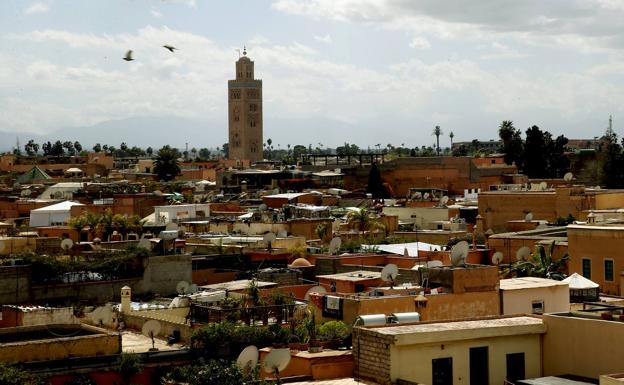 Vista de Marrakech tomada desde la torre del antiguo Palacio de la Medina.