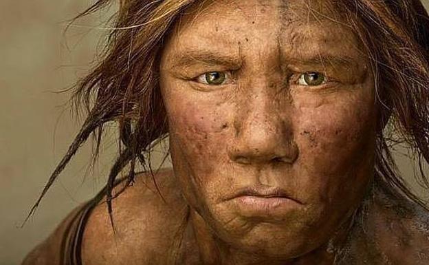 La recreación de una mujer neandertal. 