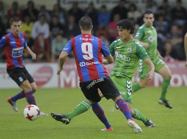 Juan Gutiérrez, en el partido frente al Leioa en Copa.