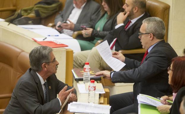 Un momento del Pleno del Parlamento de Cantabria celebrado esta tarde.