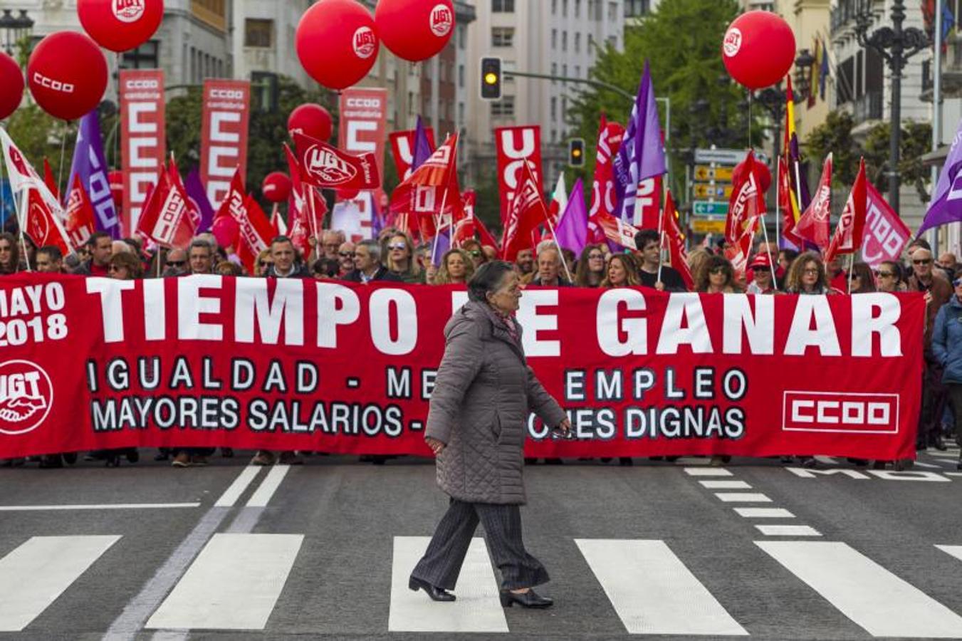 Fotos: Manifestación del Primero de Mayo en Santander