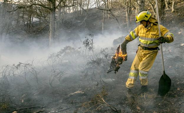 UGT reclama al Gobierno de Cantabria el reconocimiento de la categoría profesional del bombero forestal