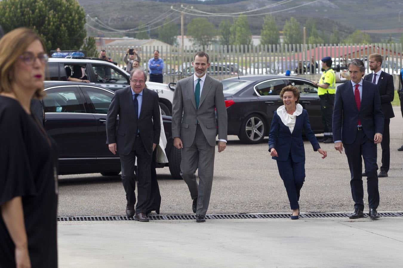 Tras abandonar Reinosa, el rey se ha desplazado a la localidad palentina