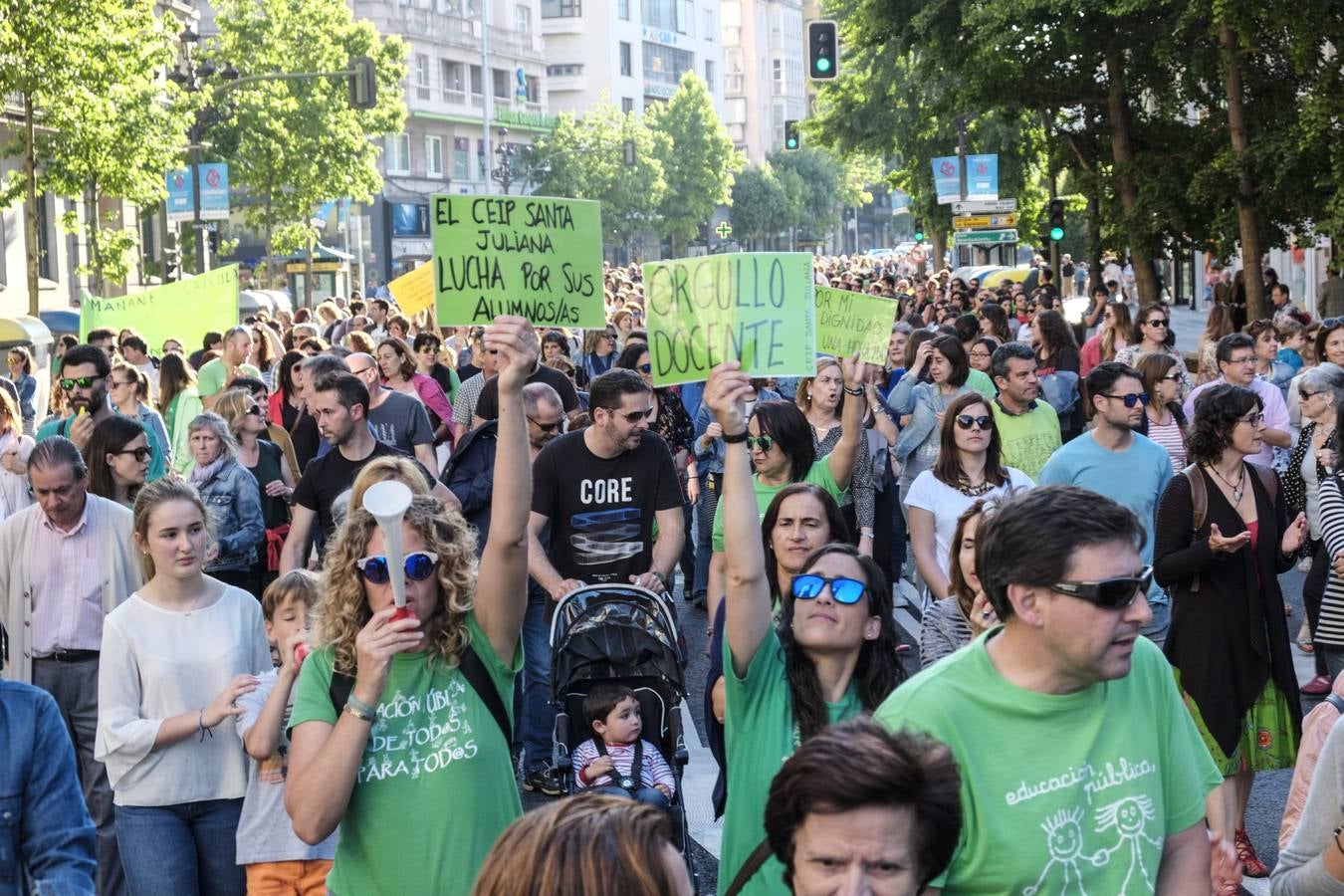 Fotos: Protesta de los profesores en Santander en esta jornada de huelga