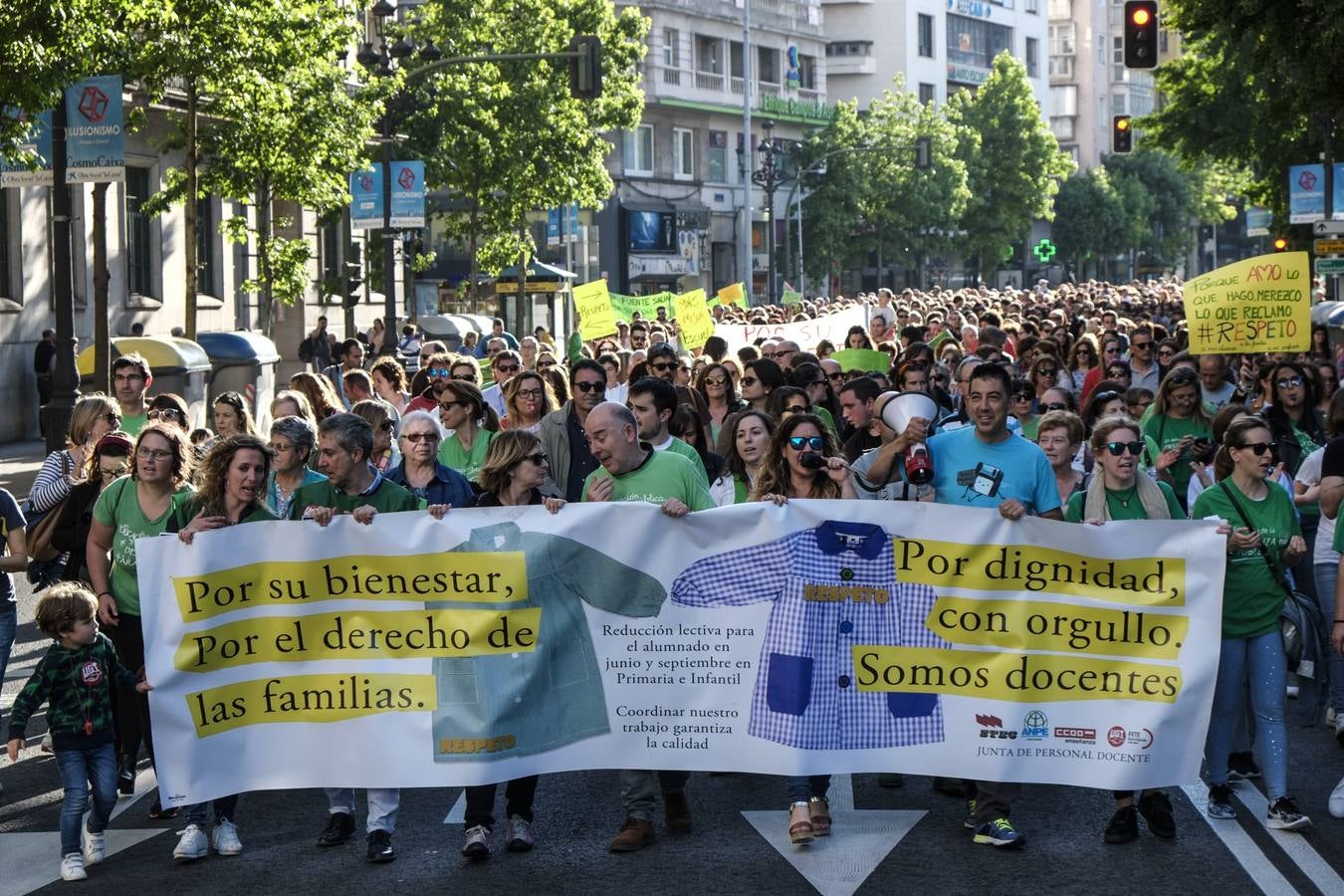 Fotos: Protesta de los profesores en Santander en esta jornada de huelga