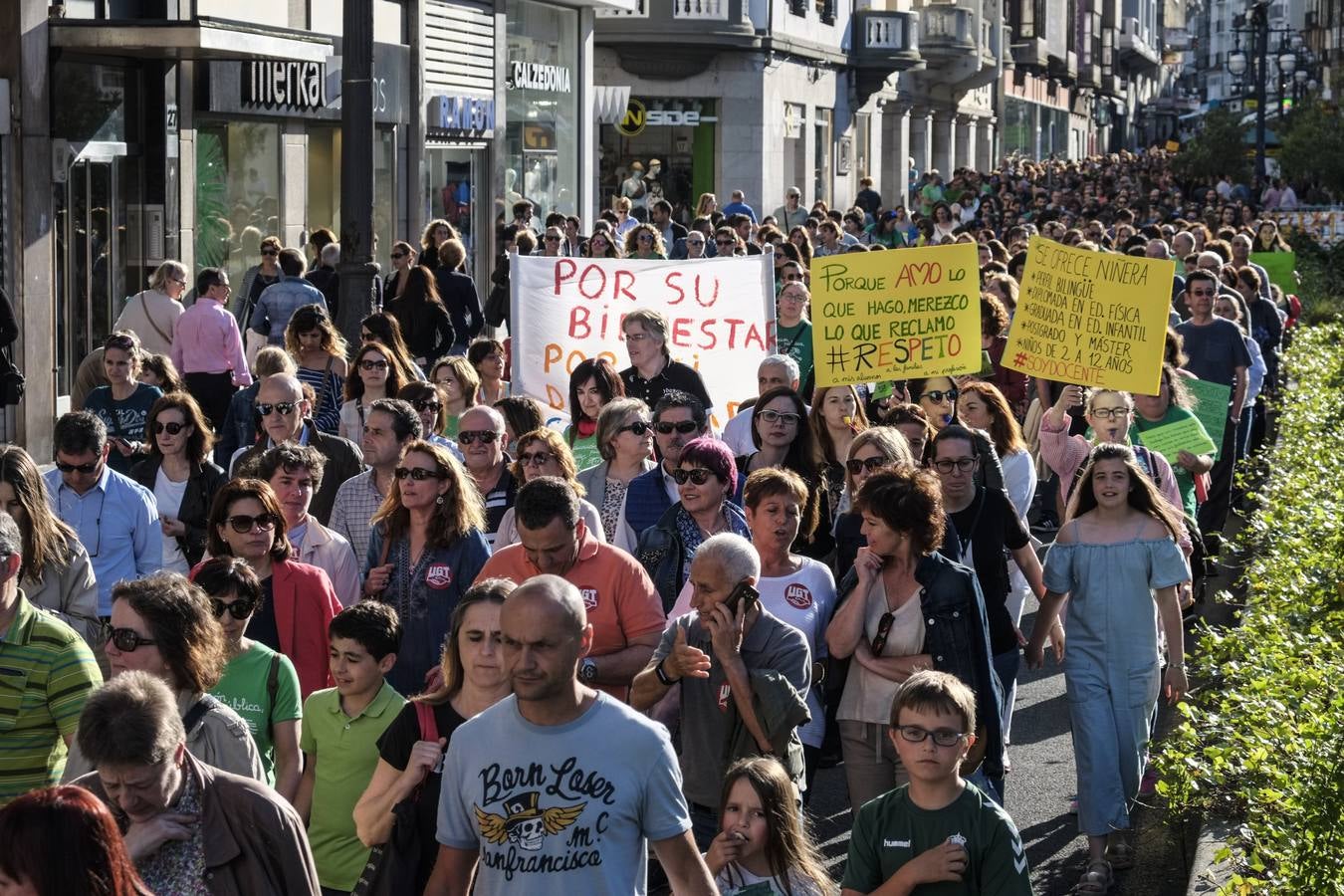 Fotos: Protesta de los profesores en Santander en esta jornada de huelga