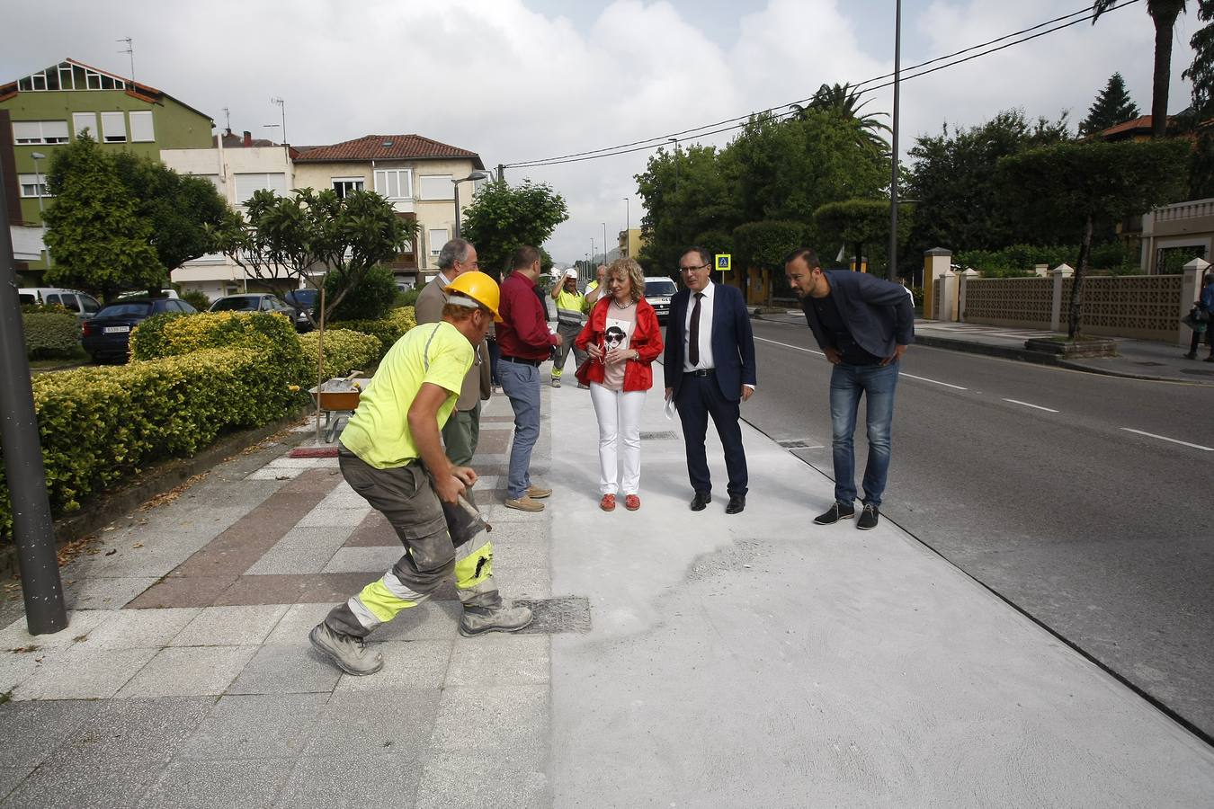 Fotos: Obras del carril bici que unirá el centro de Torrelavega con Reocín