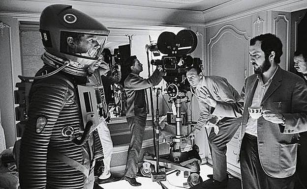 Stanley Kubrick, durante el rodaje de '2001'. 