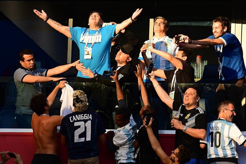 Maradona celebra la clasificación de Alemania.