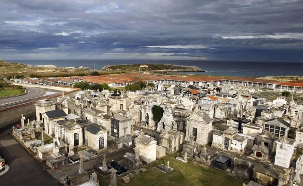 Vista áerea del cementerio de Ciriego, en Santander.