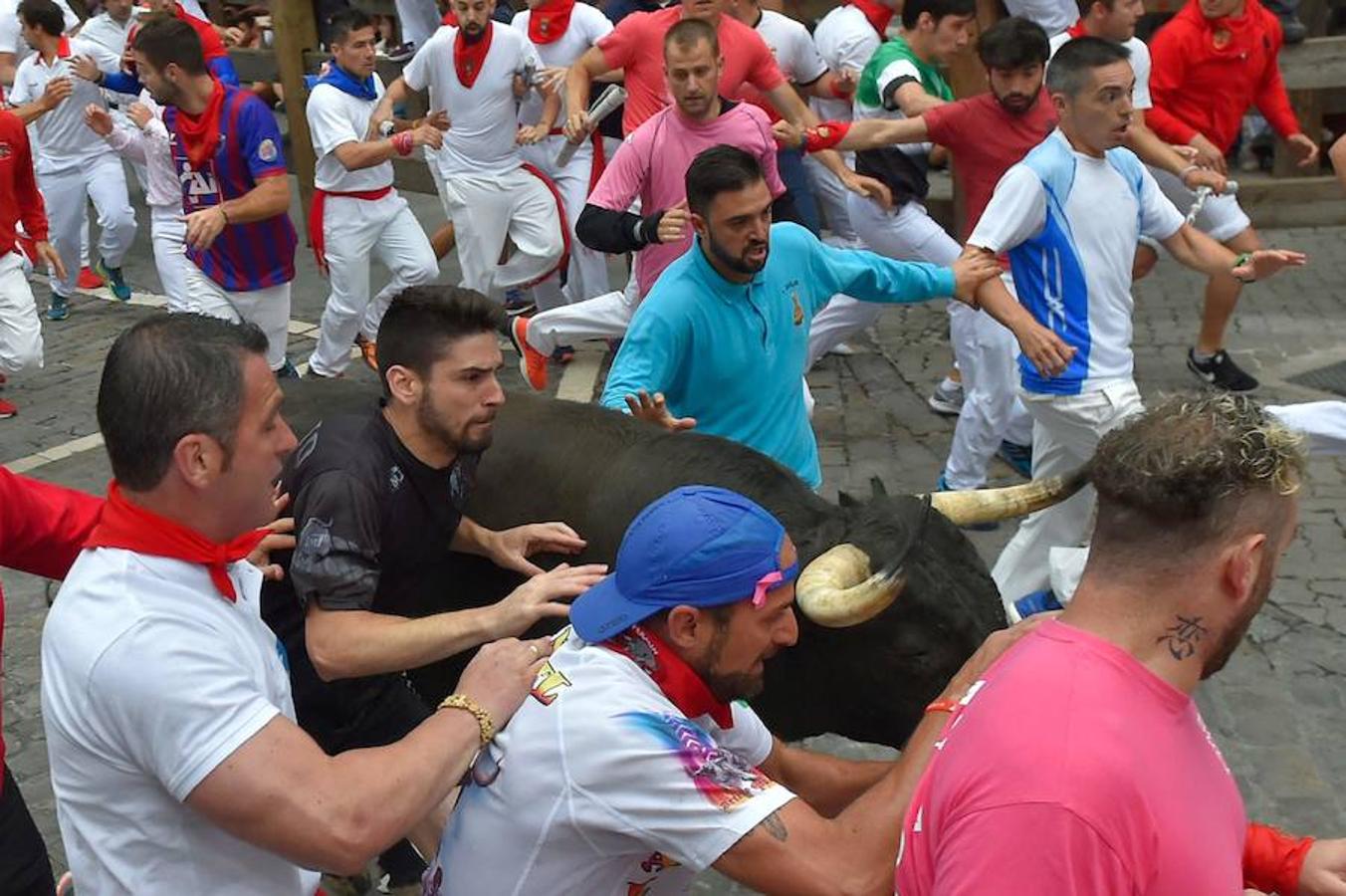 Los toros de Jandilla han provocado el segundo herido por asta de toro de estos Sanfermines..