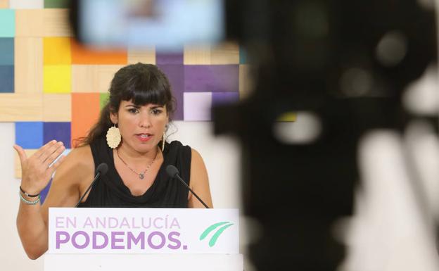 Rueda de prensa de Teresa Rodríguez. 