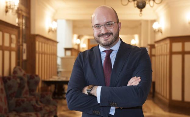 Fermín Albadalejo, presidente de los Jóvenes Empresarios de España, el jueves en La Magdalena