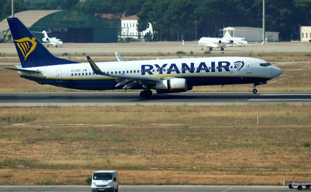 Un avión de Ryanair. 