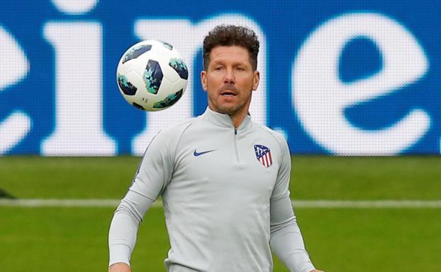 Diego Simeone, técnico del Atlético de Madrid. 