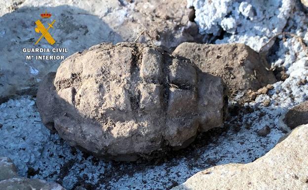 Estado en el que estaba la granada de mano encontrada.