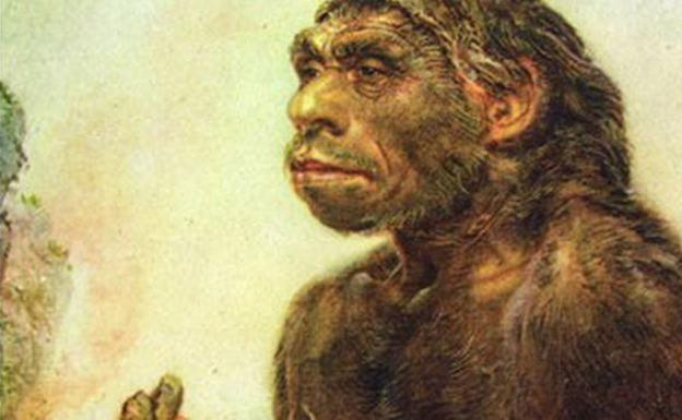 Representación de un neandertal. 