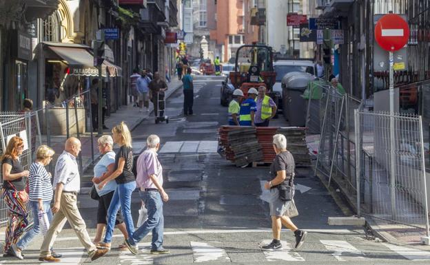 Imagen de la calle cortada hoy por la mañana.