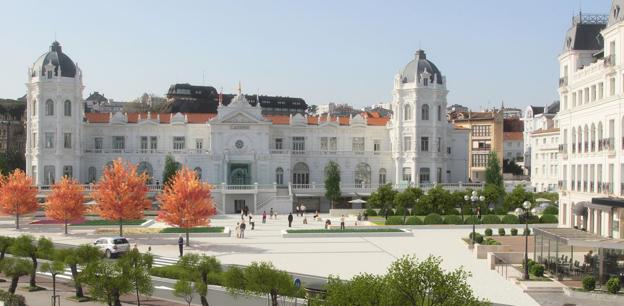 Reproducción del proyecto de la Plaza Italia, en El Sardinero, cuyas obras no comenzarán hasta después del próximo verano.