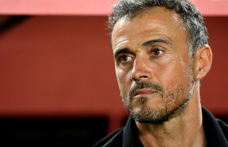 Luis Enrique, durante el partido.