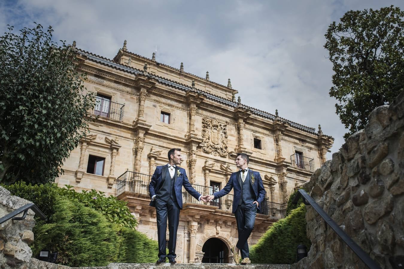 Zoilo Yusta y Cristian da Costa se casaron en un palacio señorial de Villacarriedo.