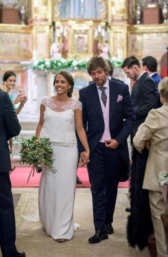 Andrea Beitia e Íñigo Álvarez eligieron la iglesia de Suesa para contraer matrimonio.