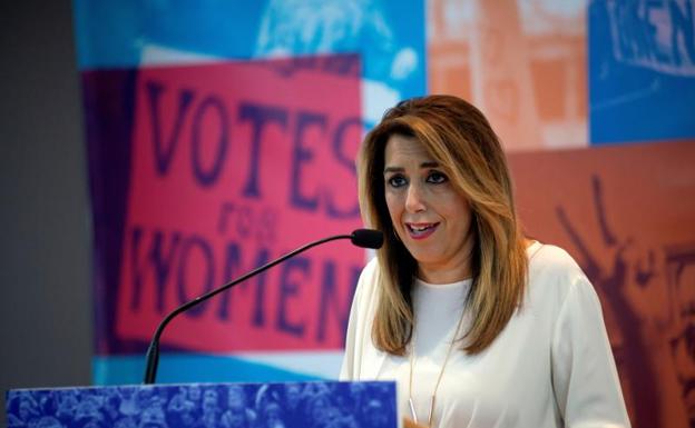 Susana Díaz, candidata del PSOE para la Junta de Andalucía. 