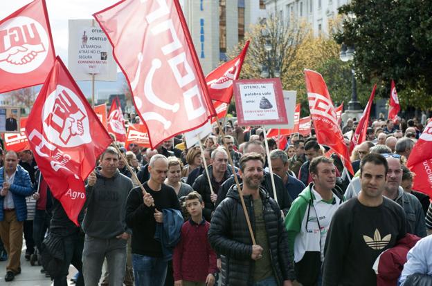 La manifestación del pasado domingo fue el preludio de la huelga prevista a partir del próximo día 20