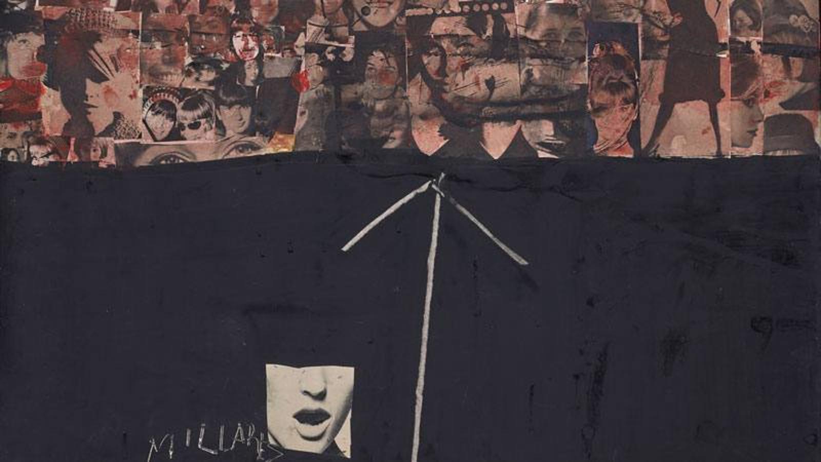 Manolo Millares. Sin título, 1964. Monotipo sobre papel adherido a tablex. 66 x 50 cm. Colección particular. 