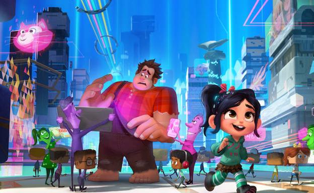 El apabullante universo de internet por donde deambulan los protagonistas de 'Ralph rompe internet'.