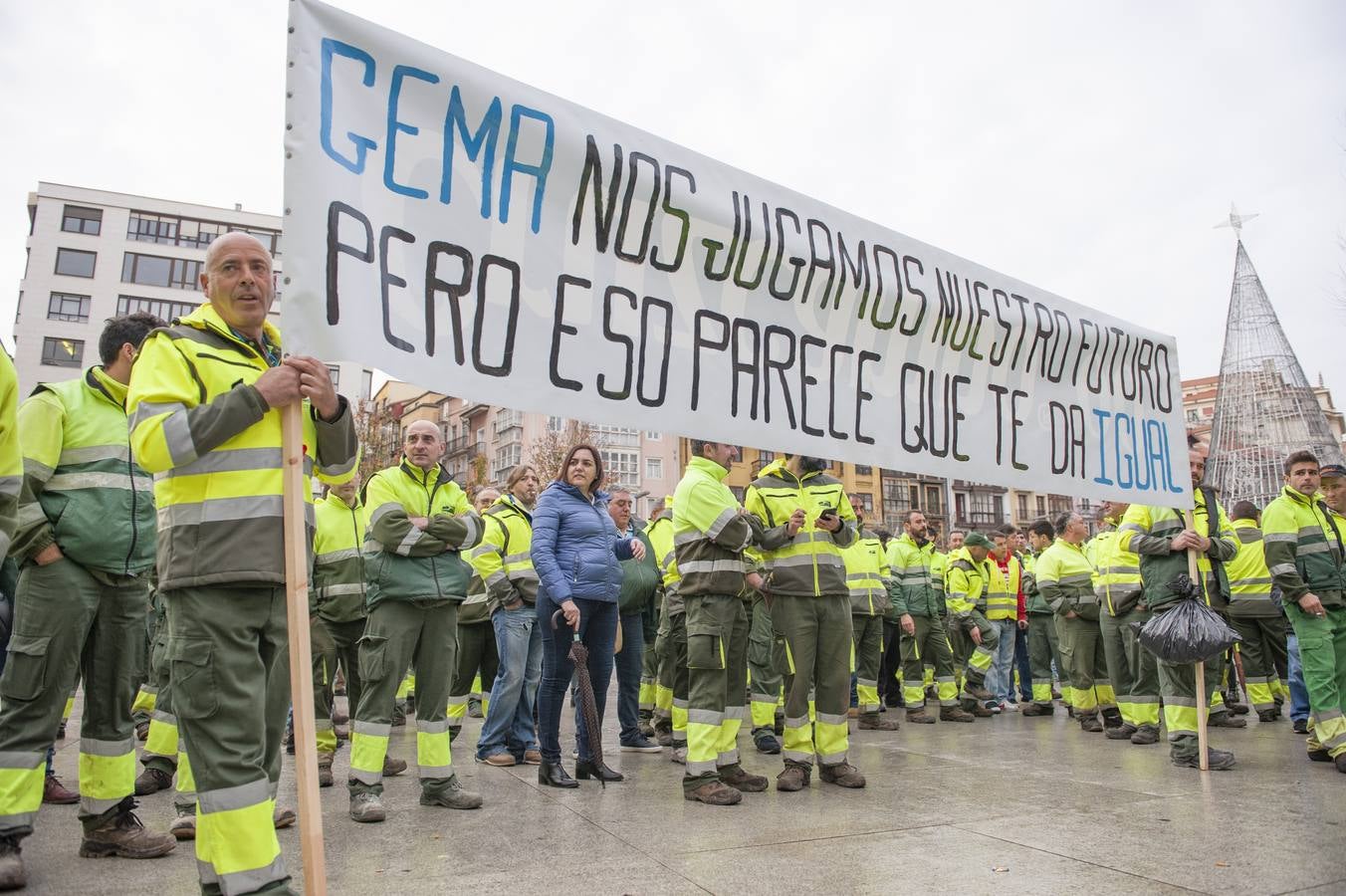 Fotos: Nueva protesta de los trabajadores de Parques y Jardines de Santander