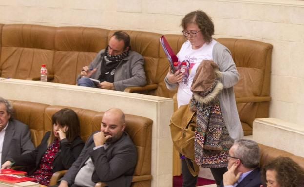 Verónica Ordóñez, en una imagen de archivo de una sesión en el Parlamento.