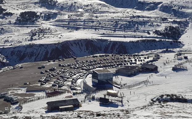 Así estaba este domingo la estación de Alto Campoo