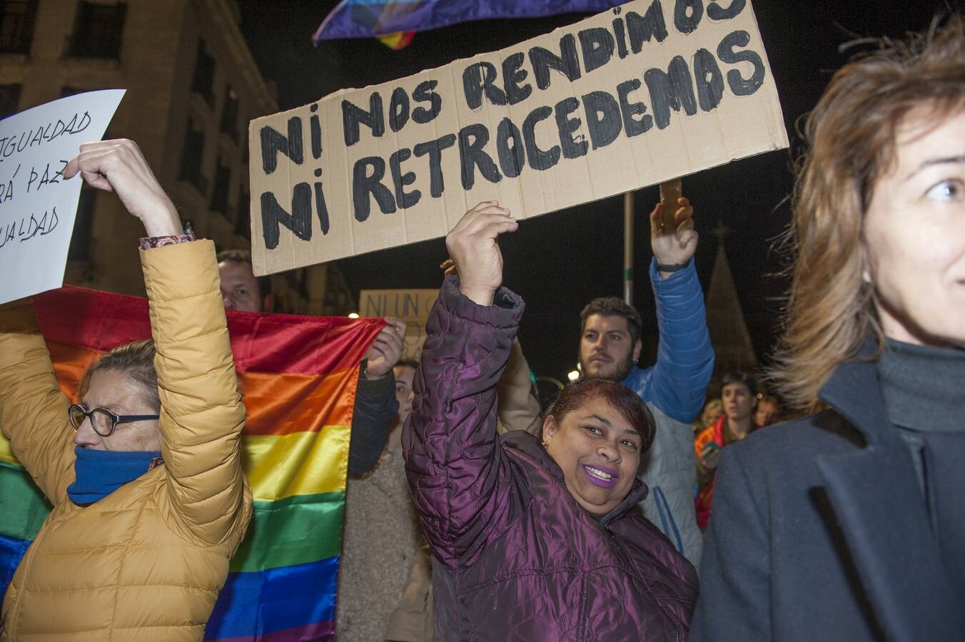 Fotos: Las feministas llaman en Santander a no dar un paso atrás en los derechos de las mujeres