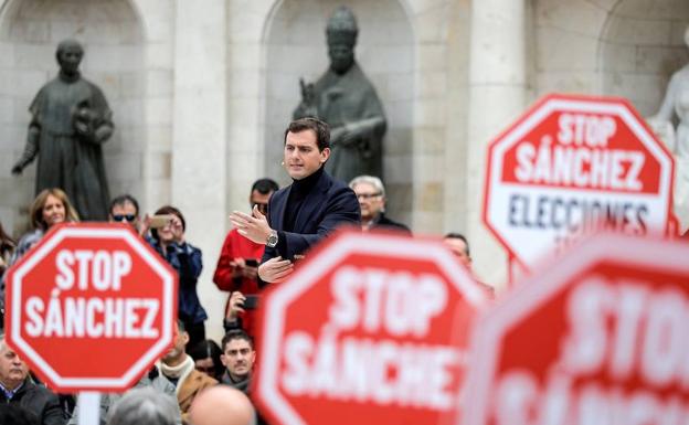 Albert Rivera, este domingo en Valencia.