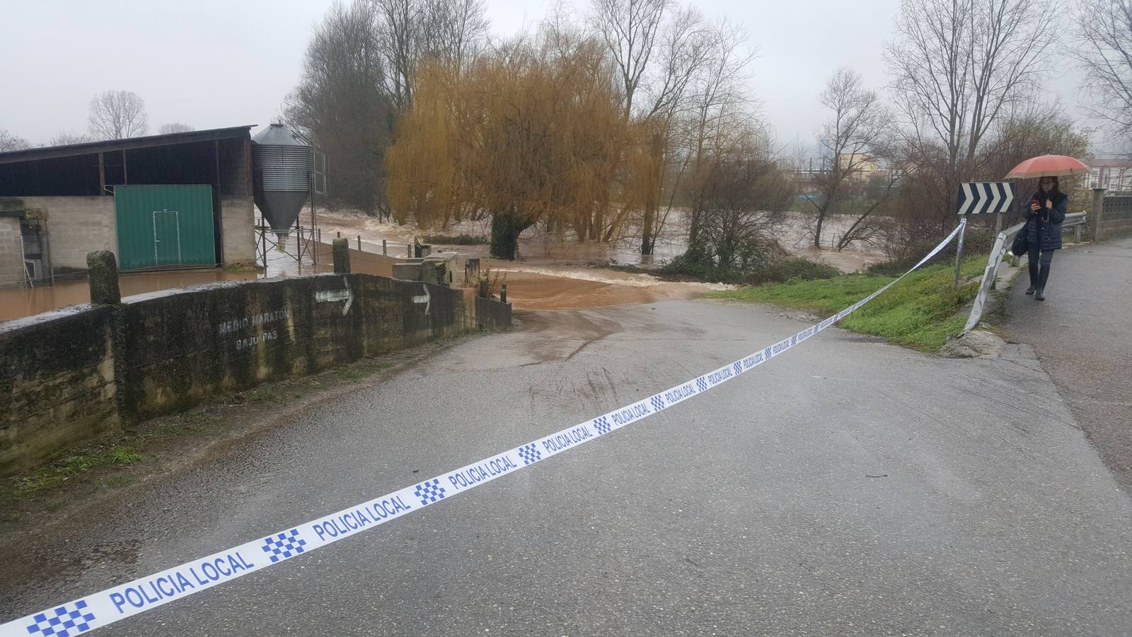 Fotos: Crecida del río Pas a su paso por Salcedo, Vioño y Oruña