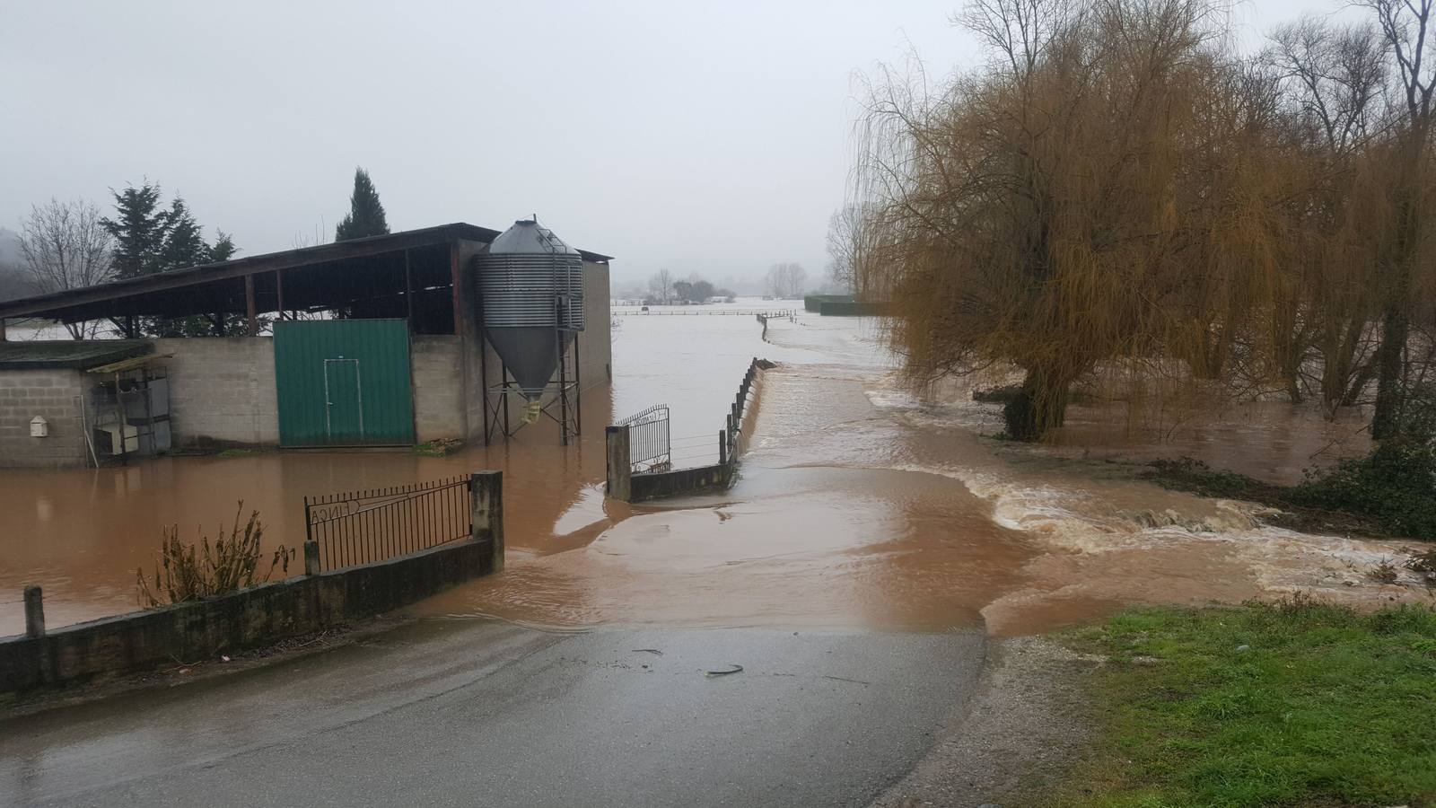 Fotos: Crecida del río Pas a su paso por Salcedo, Vioño y Oruña