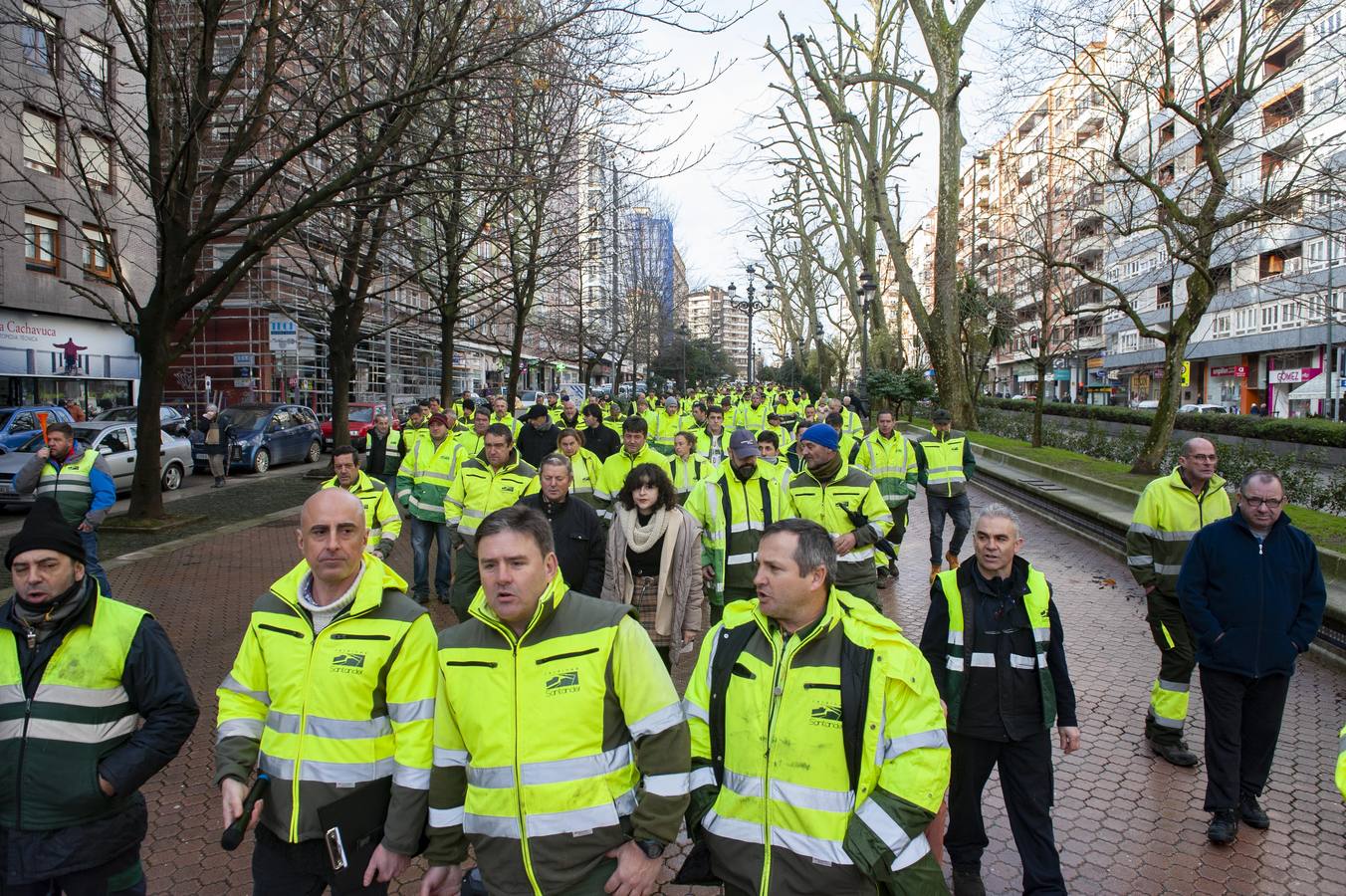 Fotos: Protesta de los trabajadores de Parques y jardines de Santander