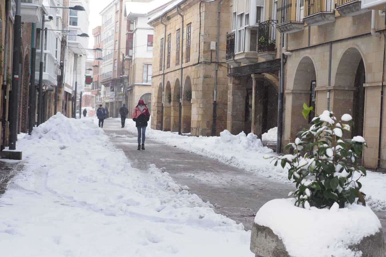 El paso de la borrasca 'Helena' viste de blanco los paisajes de Campoo.
