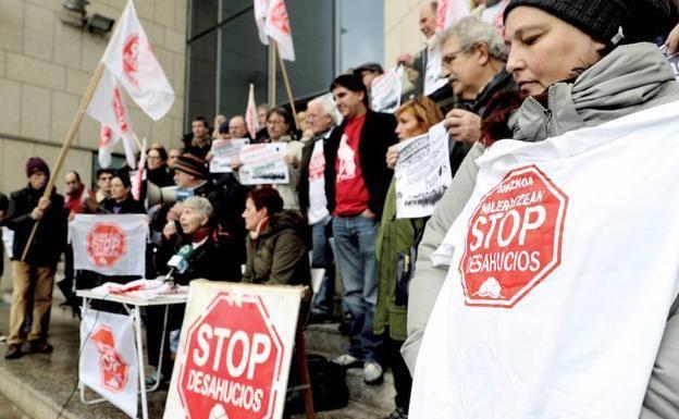 Manifestación de la Plataforma Stop Desahucios.