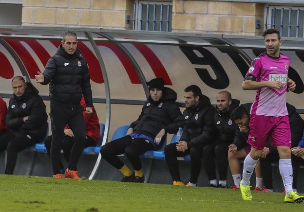 Pablo Lago, durante el partido del sábado en Urritxe.