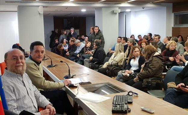 Asamblea de trabajadores del Sindicato Médico celebrada hace dos semanas.