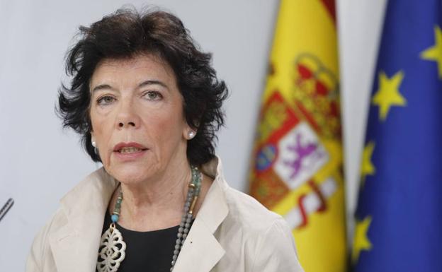 La ministra de Educación y Formación Profesional, Isabel Celaá.