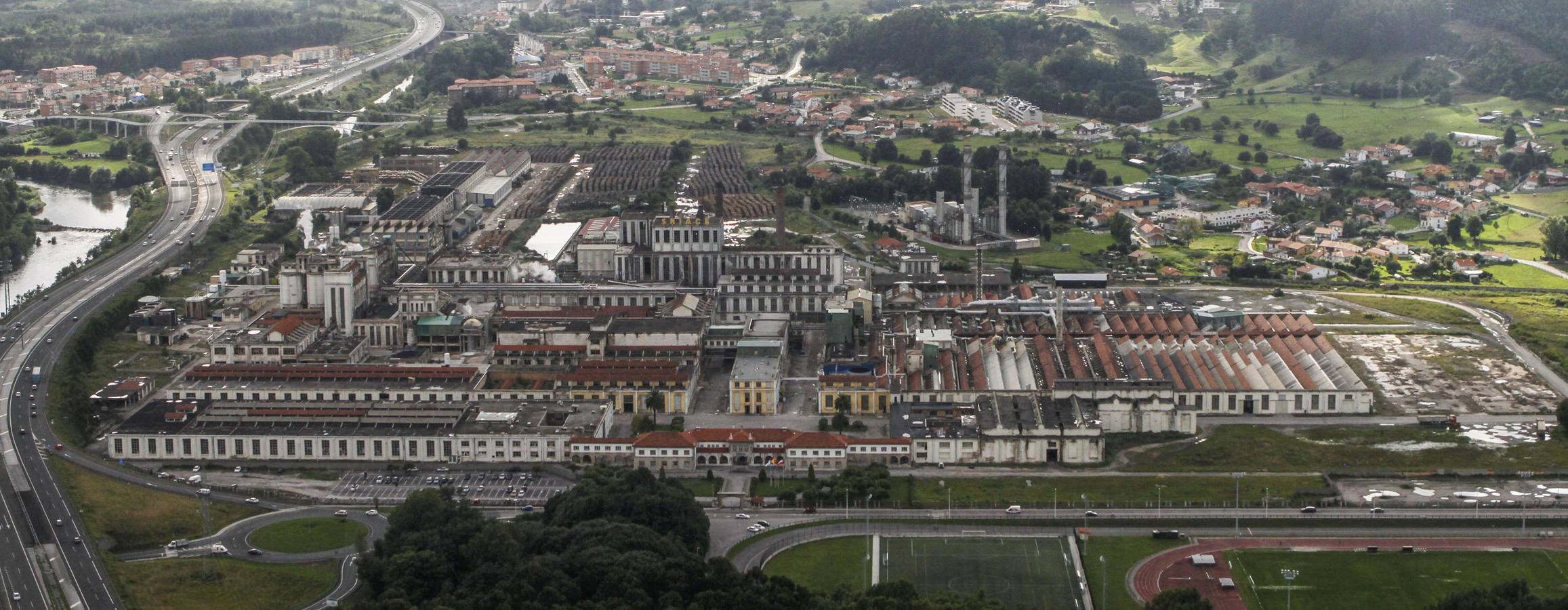 Vista aérea de Sniace. 