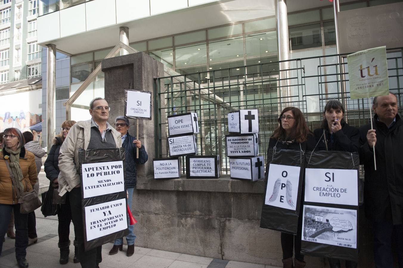 Imagen de archivo de una protesta de funcionarios