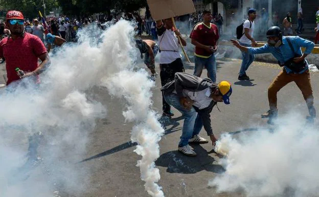 Protestas contra Maduro en Venezuela. 