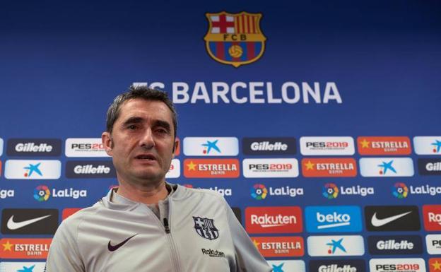 Ernesto Valverde, en rueda de prensa