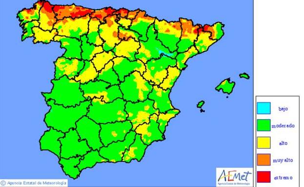 Hoy el riesgo de incendios es 'extremo' en Cantabria.