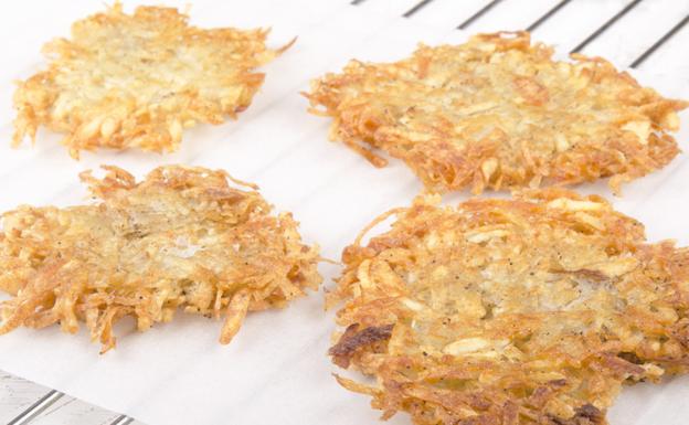 Tortitas de patata con crema de salmón