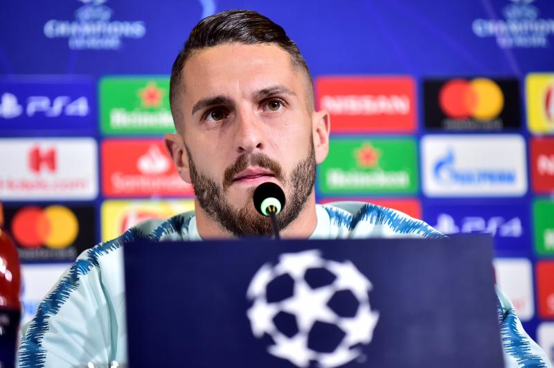 Koke, en rueda de prensa.